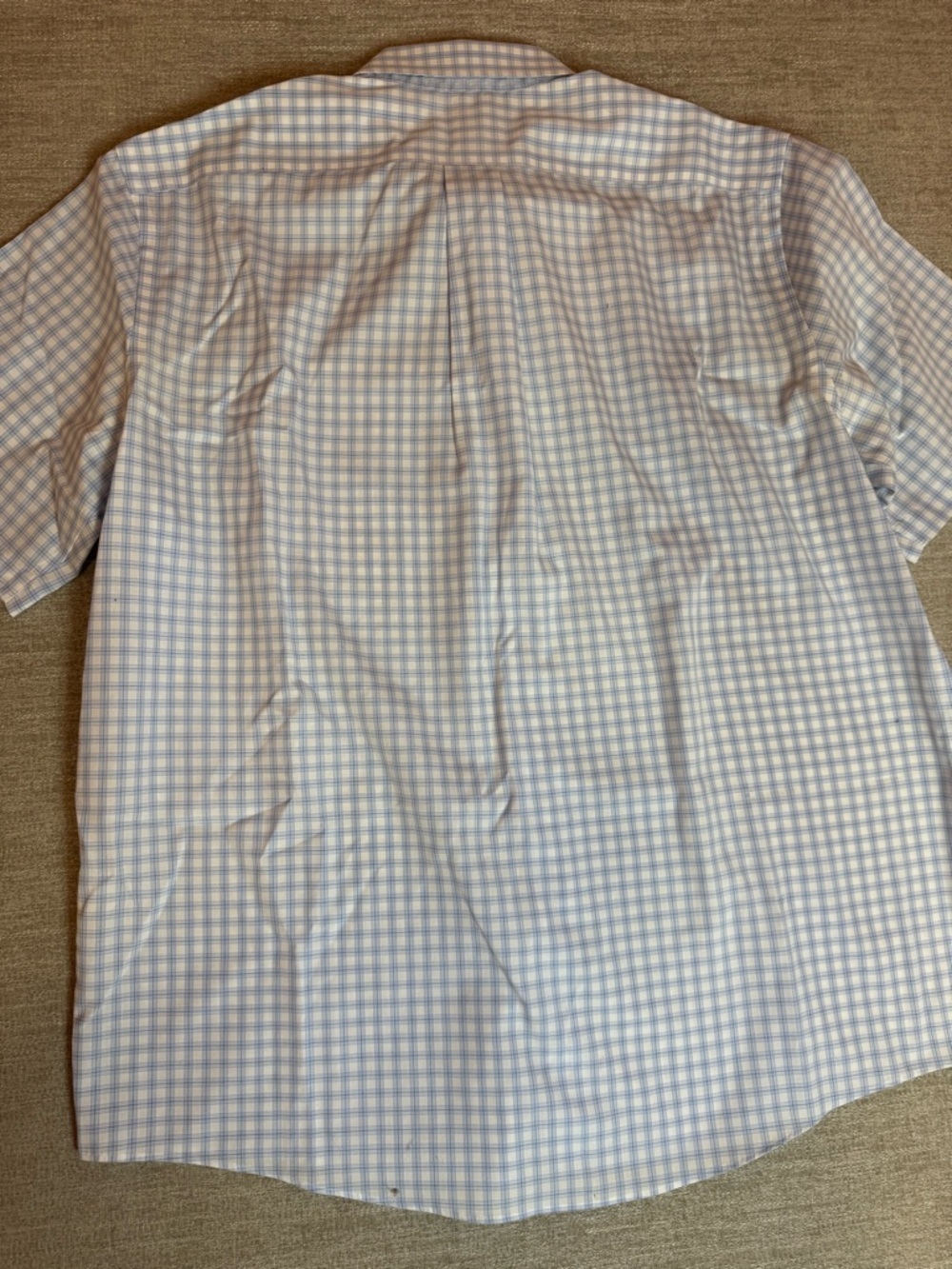 Eddie Bauer Blue and White Gingham Dress Shirt Short Sleeve - Picture 5 of 7
